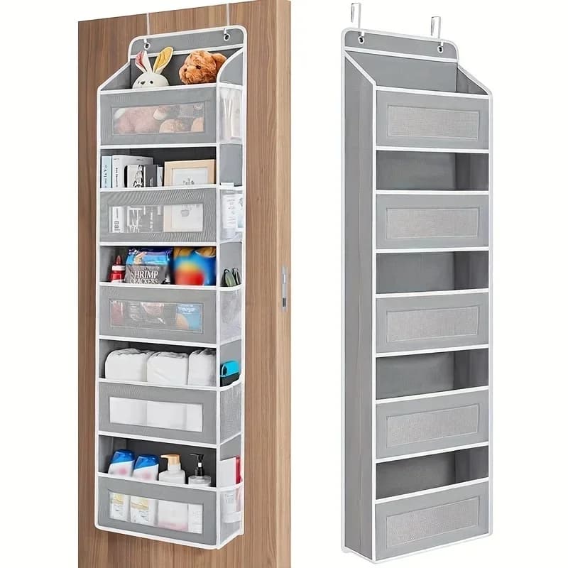 Upgraded 5-Shelf Hanging Storage Organizer - Behind Door, Anti-Tilt, 5 Large Capacity Pockets, Hanging Bag Suitable For Bedroom