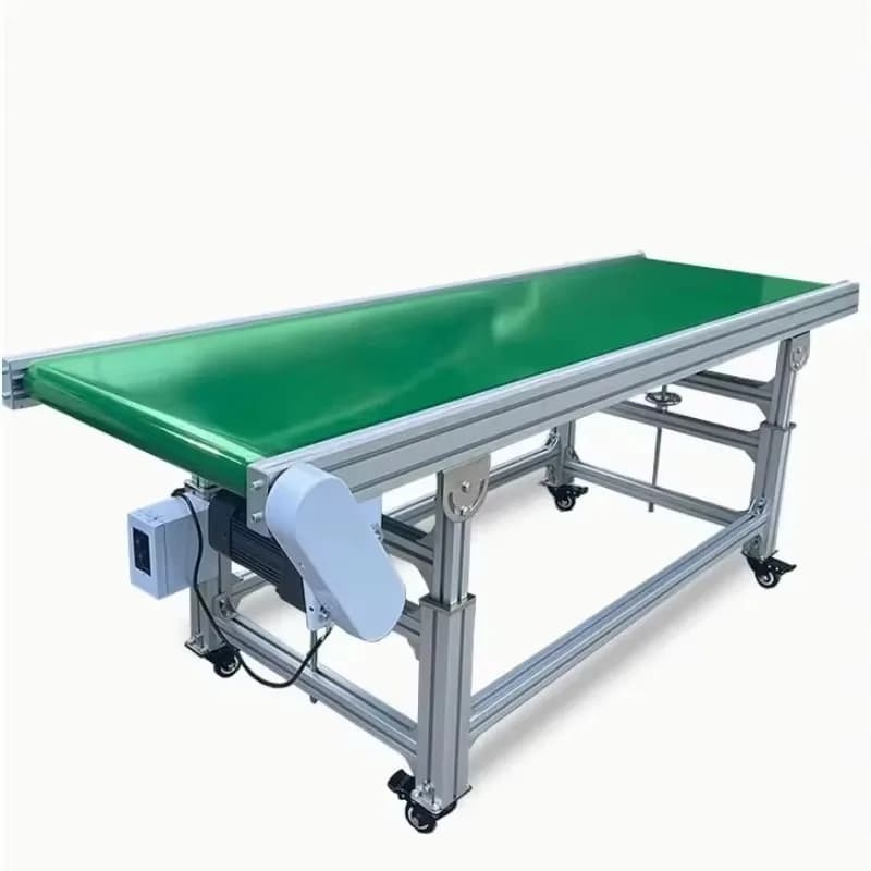 Mini Stainless Steel Belt Conveyor with PVC Belt, Applied to Automatic Assembly and Packaging Lines in Manufacturing Plants