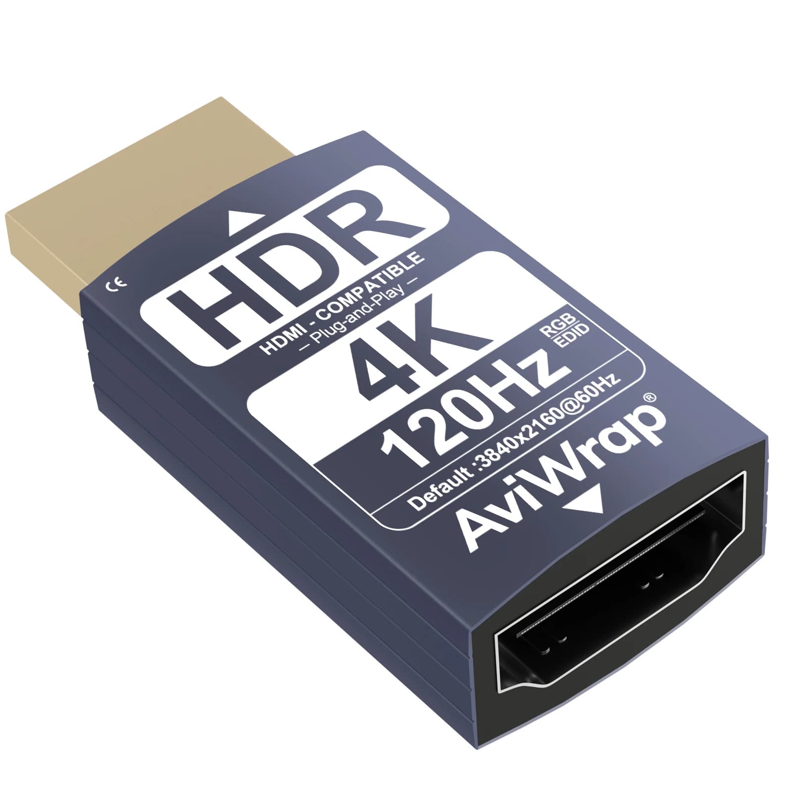 ‌ Emulatore EDID HDMI 2.1 con Pass-Through, HDR 4K@60Hz M-F, 1440/1080p@120Hz ad Alta Frequenza di Aggiornamento per Display Esterni e PC Headless