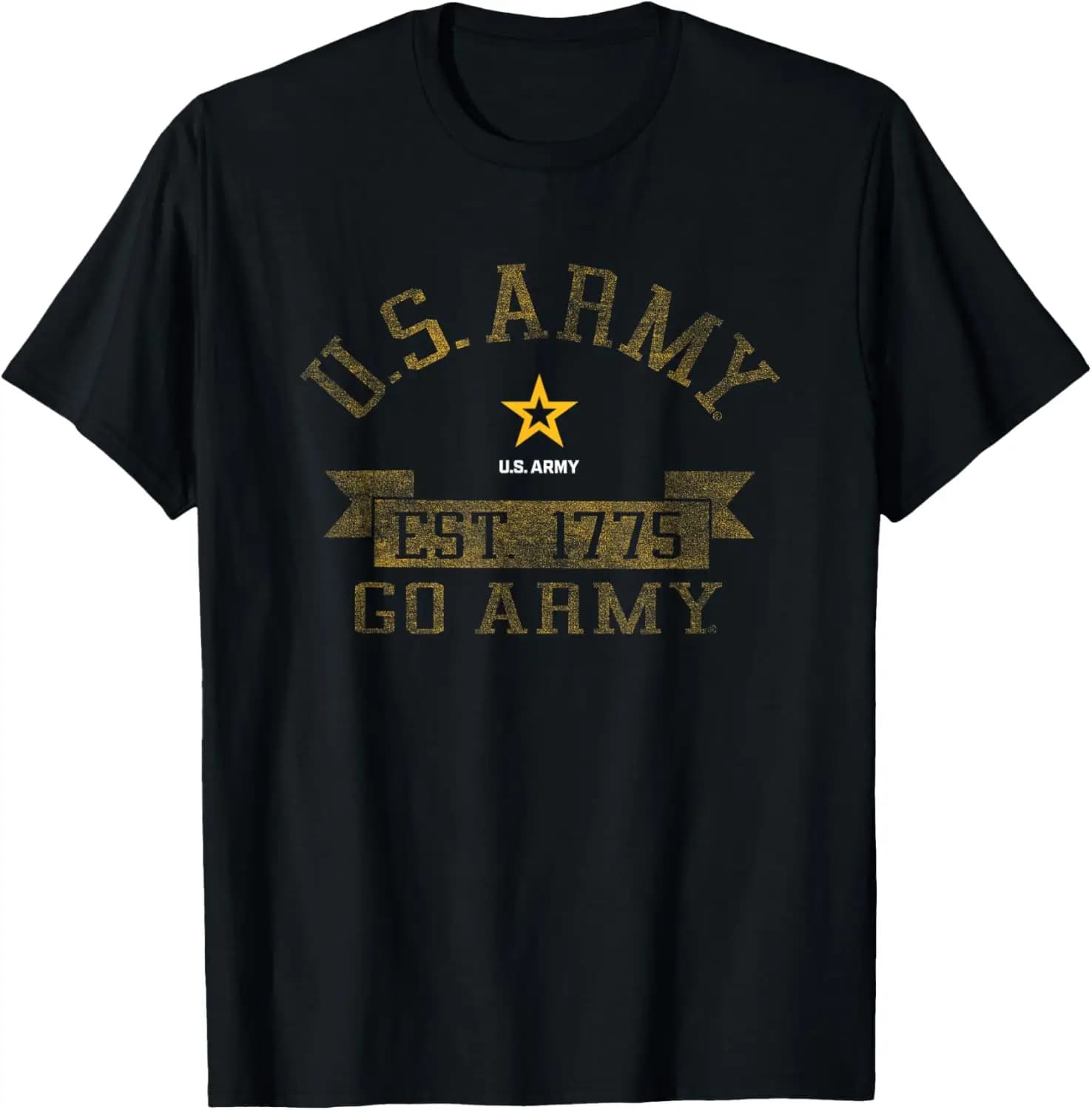 T-shirt vintage Go Black dell'esercito militare degli Stati Uniti