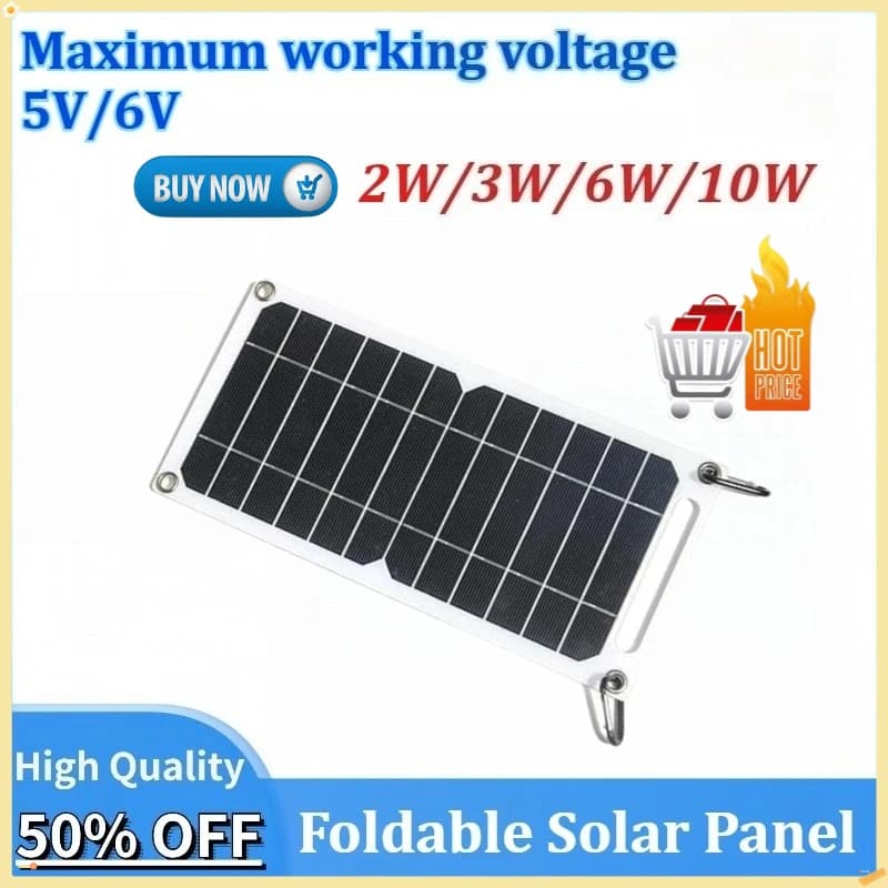 Pannello solare 2/3/6/10W ad alta efficienza Caricatore flessibile multifunzionale Tappetino di ricarica esterno portatile per telefoni Dispositivi digitali