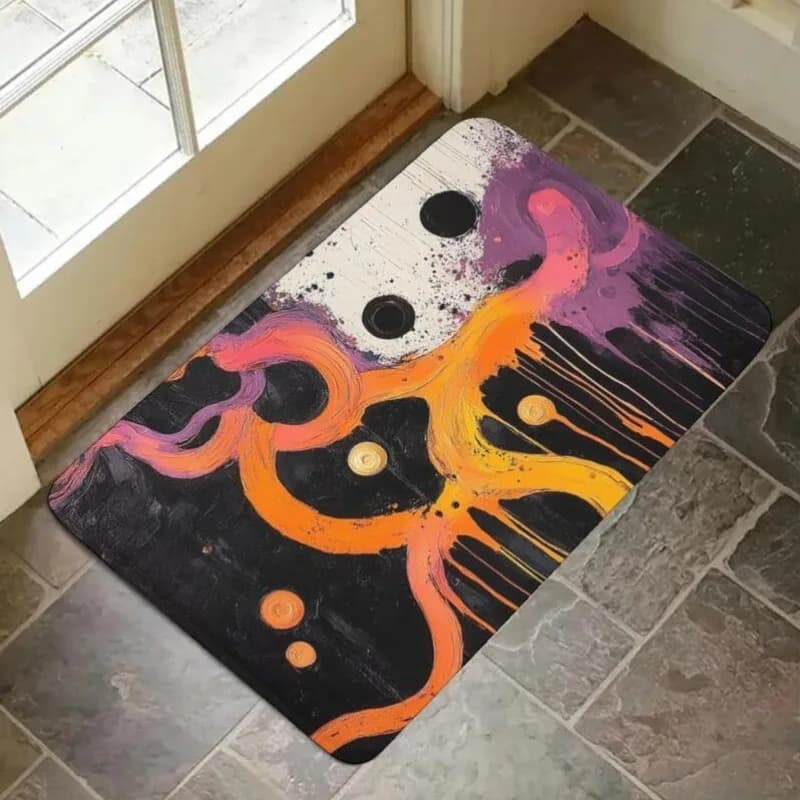 1PC Modello di arte astratta Tappeto da cucina Tappetino antiscivolo Design pop Tappeto da bagno Tappetino da bagno Tappeto per la casa Lavanderia Decoreereeree