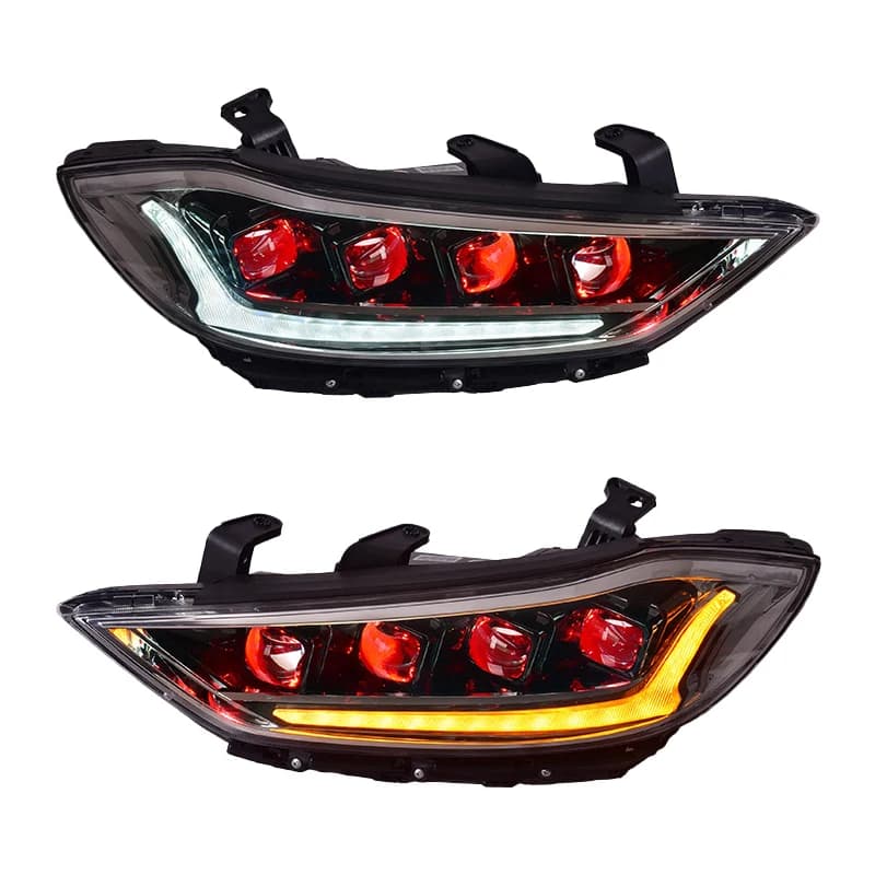 2 Pezzi per Elantra AD CN7 2016-2021 Accessori Auto Fari LED Aggiornati Fari Demon LED DRL