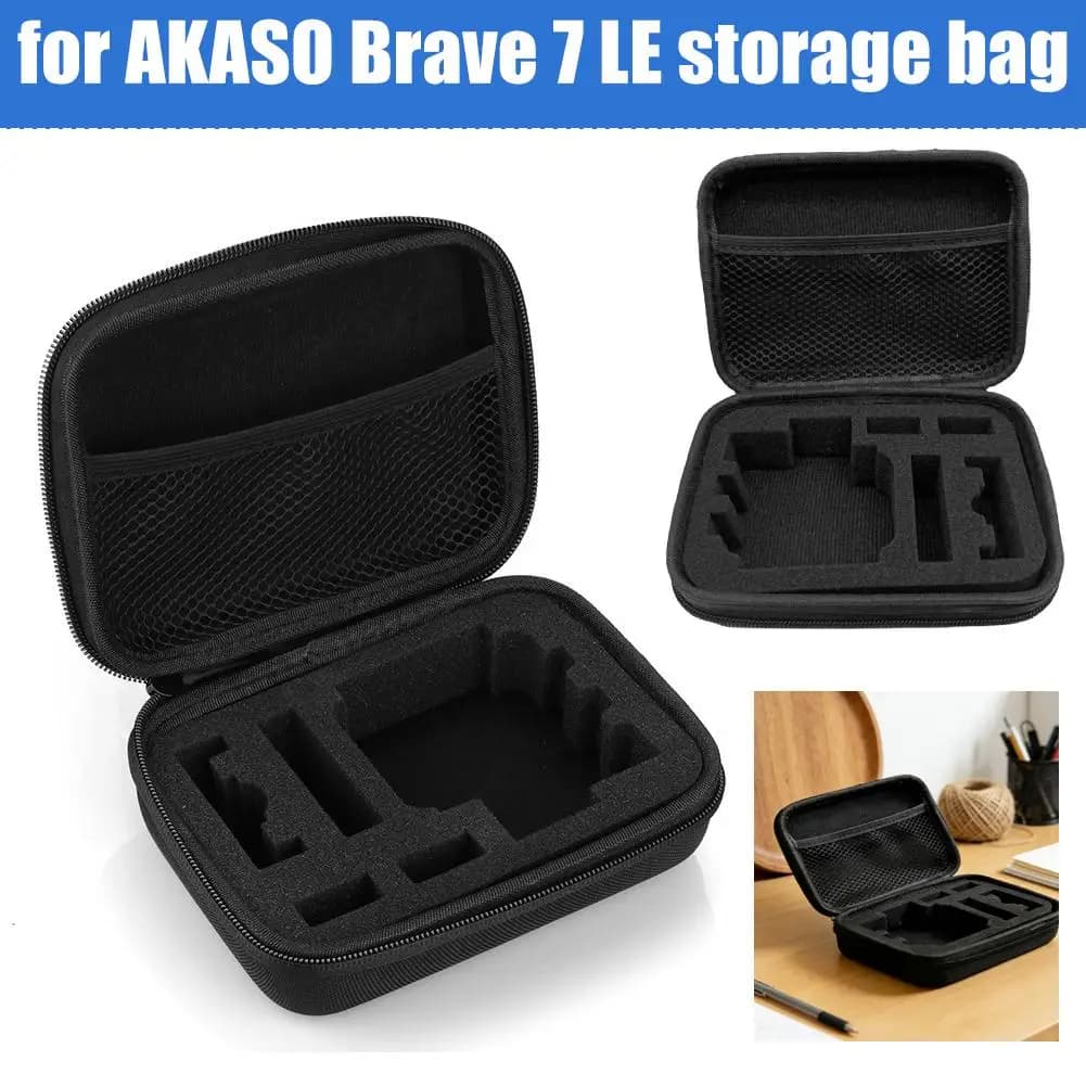 Portable Case for AKASO Brave 7 LE, Mini EVA Case for Action Camera, Accessories