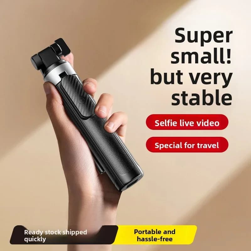 Nuovo Mini Bastone per Selfie con Base Treppiede e Rotazione a 360° ° Supporto Girevole per Telefono – Accessorio Portatile da Viaggio per Selfie