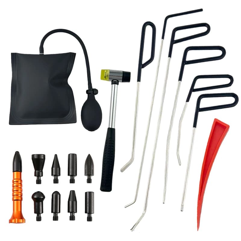 Aste per ganci per auto Paintless Prolunghe per carrozzeria auto Strumenti per mani in acciaio inossidabile Riparazione ammaccature Ganci per rimozione grandine Kit aste