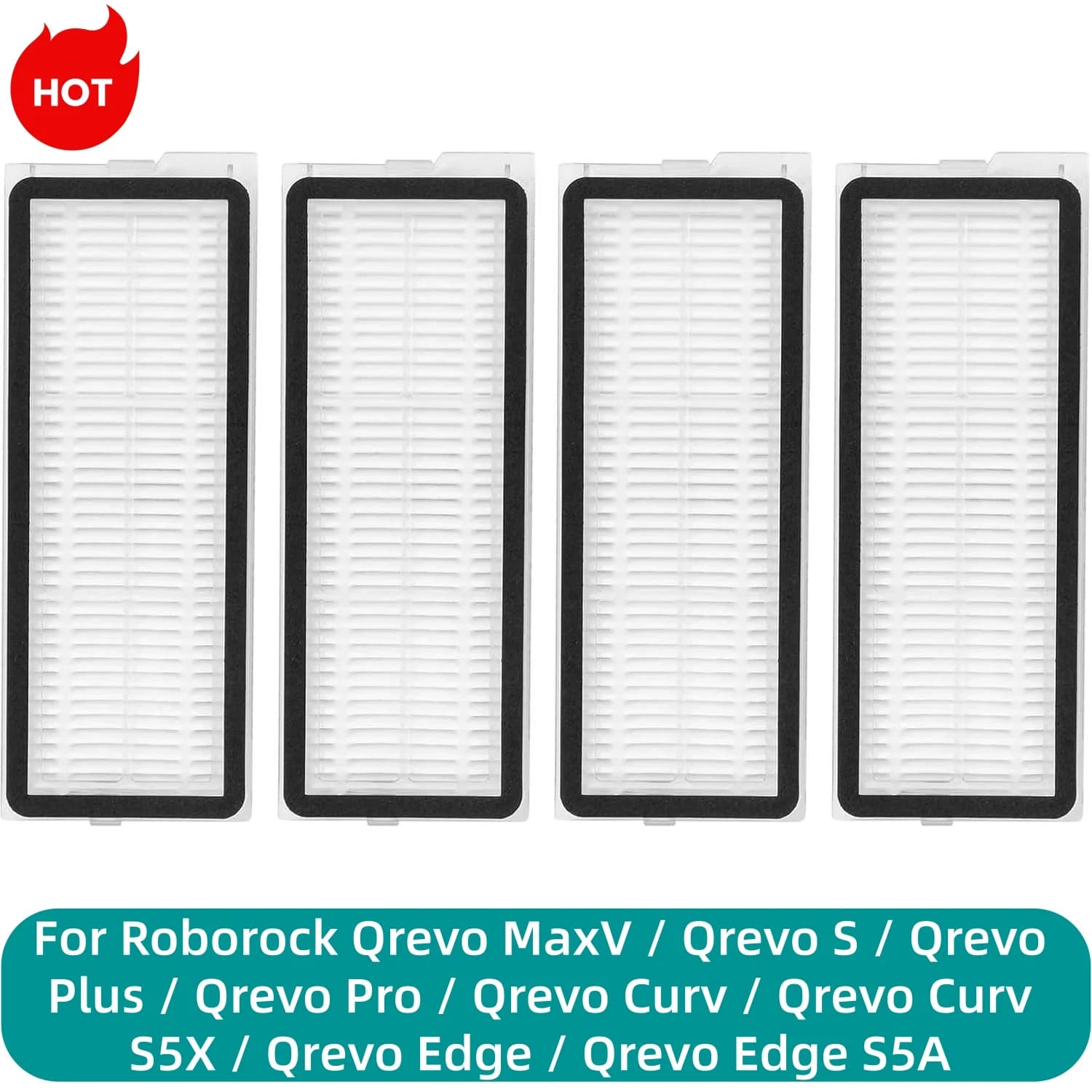 Filtri per Roborock Qrevo MaxV,Qrevo S,Qrevo Plus,Qrevo Pro,Qrevo Curv,Qrevo Curv S5X,Qrevo Edge,QV35A Robot aspirapolvere
