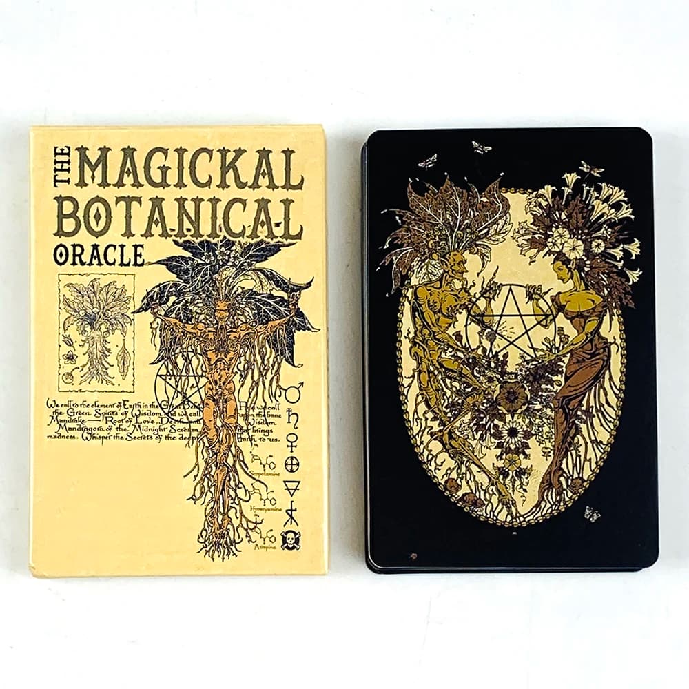 The Magickal Botanical Oracle Cards A 33 pezzi Carte Giochi da tavolo per divinazione di alta qualità Carte da gioco per intrattenimento per feste