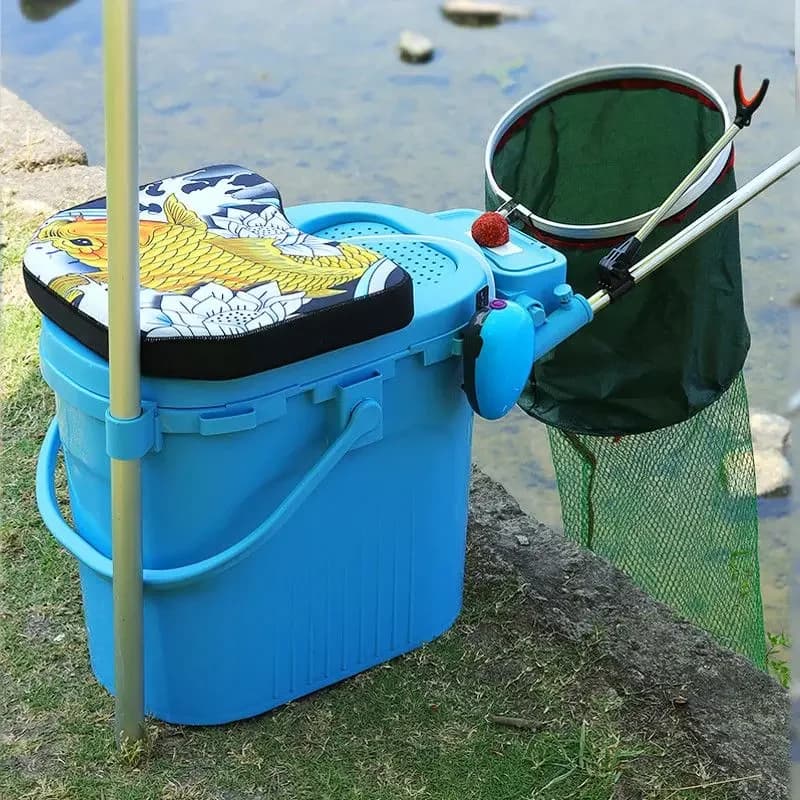 Ultra‑Light Mini Thickened Live Fish Bucket, Multifunctional Portable Small Fishing Tackle Box Outdoor Fishing Gear Storage