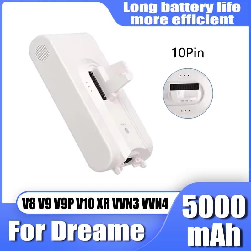 25.2V 5000mAh battery, accessories for Dreame V9P XR V10 VVN3 VVN4 V8 handheld cordless vacuum cleaner