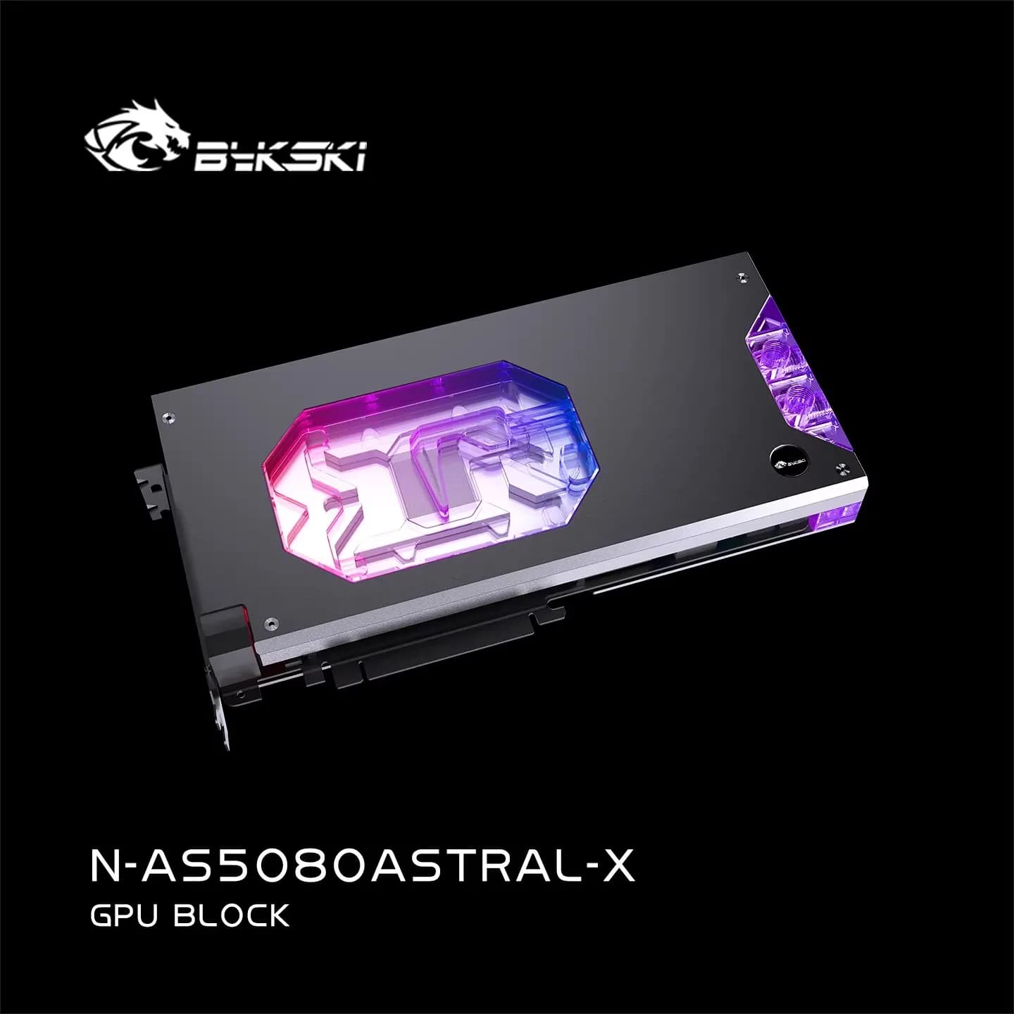 Bykski GPU Water Block for ASUS ROG ASTRAL RTX 5080 16G GAMING Video Card T2 Red Copper Material / N-AS5080ASTRAL-X