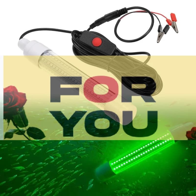 reODre 12V Underwater Lamp to attract Fish, USB LED Light to Find Fish with 5m Cable for Night Fishing