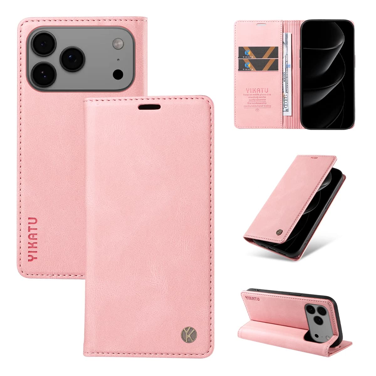 Flip Magnetic Leather Cards Solt Wallet Case for iPhone 17 Pro Max 16 Plus 15 Plus 14 13 12 11 Stand Book Card Bag Pocket Cover
