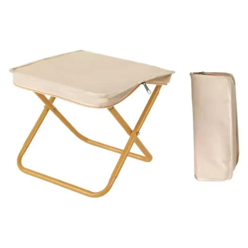 1pc Durable Iron Alloy Portable Folding Chair for Camping Beach Lawn Picnic Fishing Backpacking