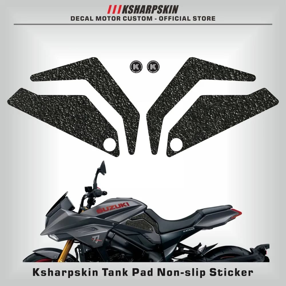 Moto protezione pad serbatoio grip serbatoio carburante pad adesivo benzina ginocchio trazione lato decalcomanie antiscivolo per SUZUKI KATANA 2020-25