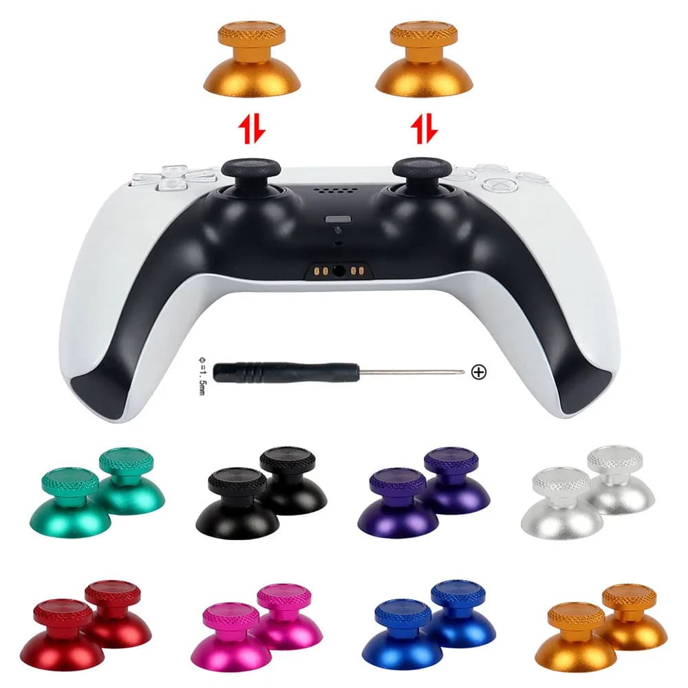 Levette metalliche personalizzate per controller PS5, joystick analogico in alluminio sostitutivo per accessori di riparazione Playstation 5