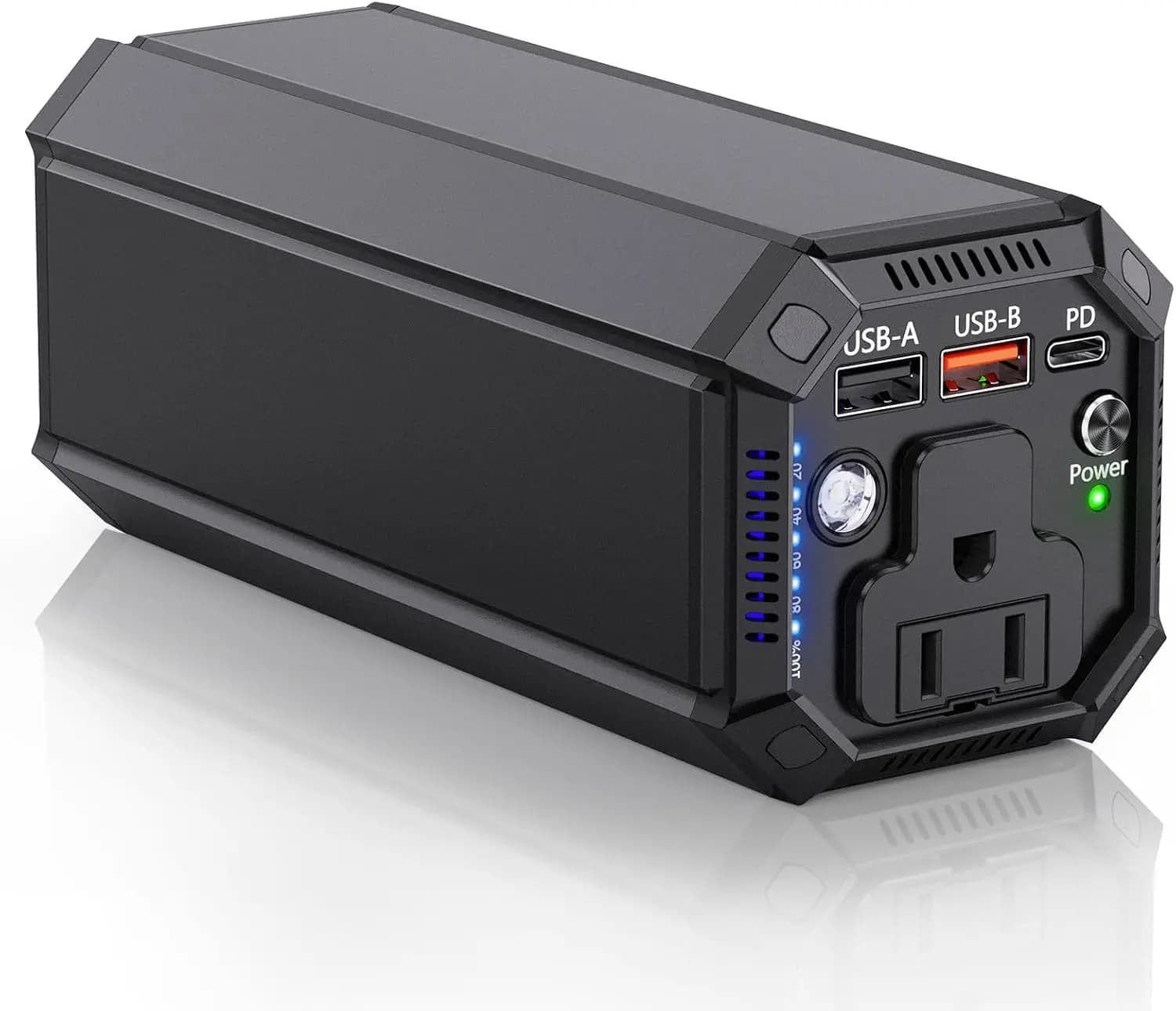 Power Bank Portatile da 100W con Presa AC, Caricatore USB C PD da 65W per Laptop, Batteria di Backup da 27000mAh per Viaggi e Attività all'Aperto