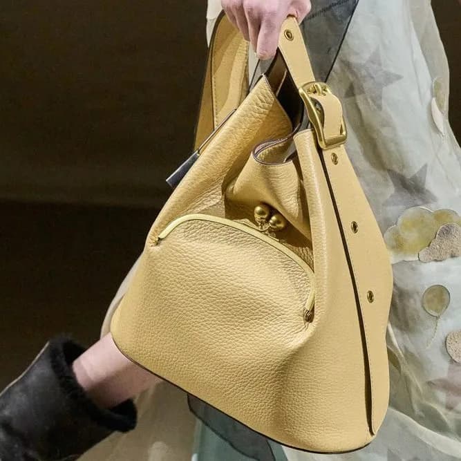 Vintage Large Capacity Buckets Bag Designer Kisslock Pockets Deco Women Shoulder Bags Luxury Pu Leather Wide Strap Crossbody Bag