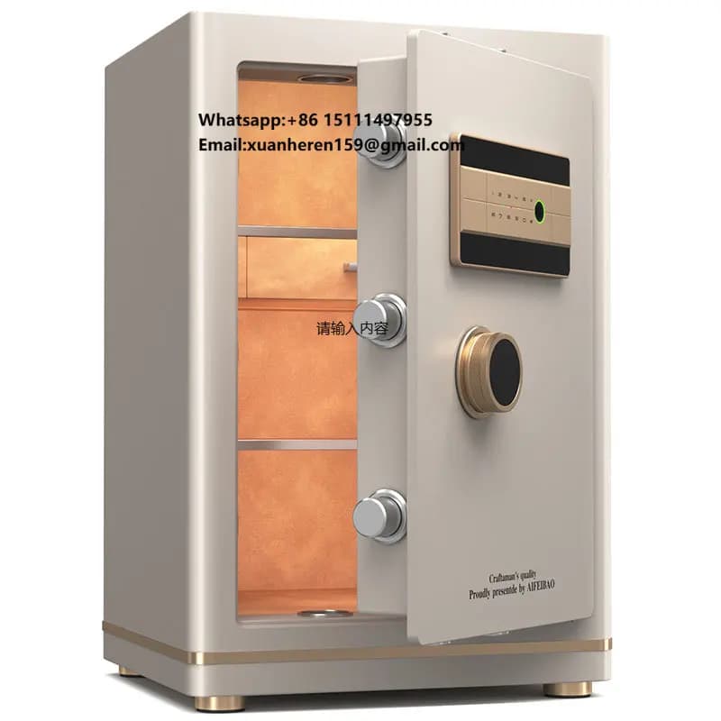 Money Boxes Safe Fingerprint Metal Storage Locker Safe for Home