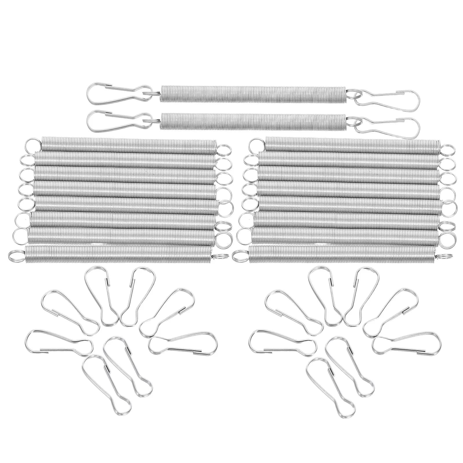 20Pcs Pet Water Bottle Spring Stainless Steel Cage Clip Extension Spring with Hooks for Rabbit Hamster Small Animal Waterer