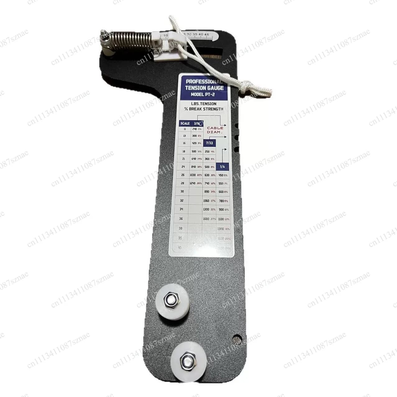 Marine Rigging Tension Gauge PT-1M for 2.5-4mm Wire Rope, 800lb Capacity, Sailboat Standing Rigging Tensiometer