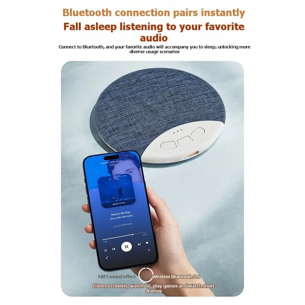 (BOFF) Mini Sleeping Bluetooth Speaker Nature Sound White Noise Wireless MP3 Music Player Ultra Thin Timed Shutdown Audio Pla