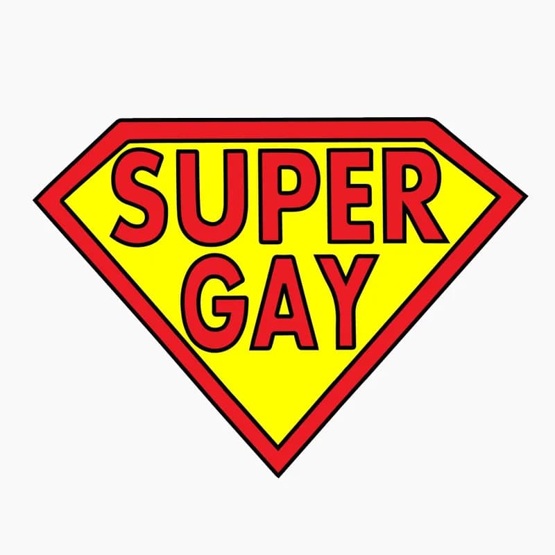 Personality Customization Funny SUPER GAY Car Window Reflective Car Stickers Motorcycle Accessories 12.7CM*9.3CM