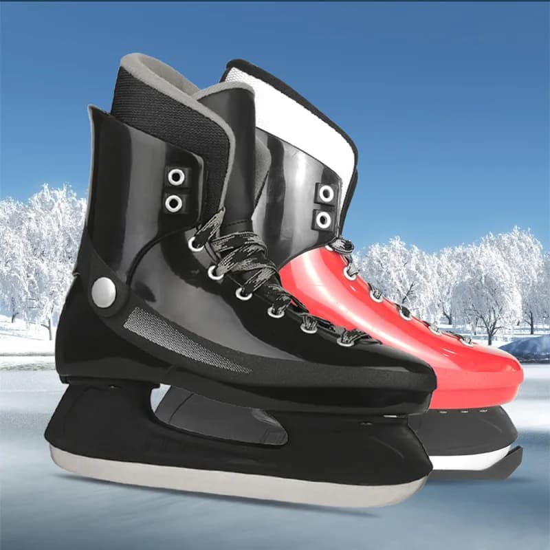 Scarpe da pattinaggio su ghiaccio professionali di diverse dimensioni personalizzate OEM Stivali Pattini da ghiaccio da hockey