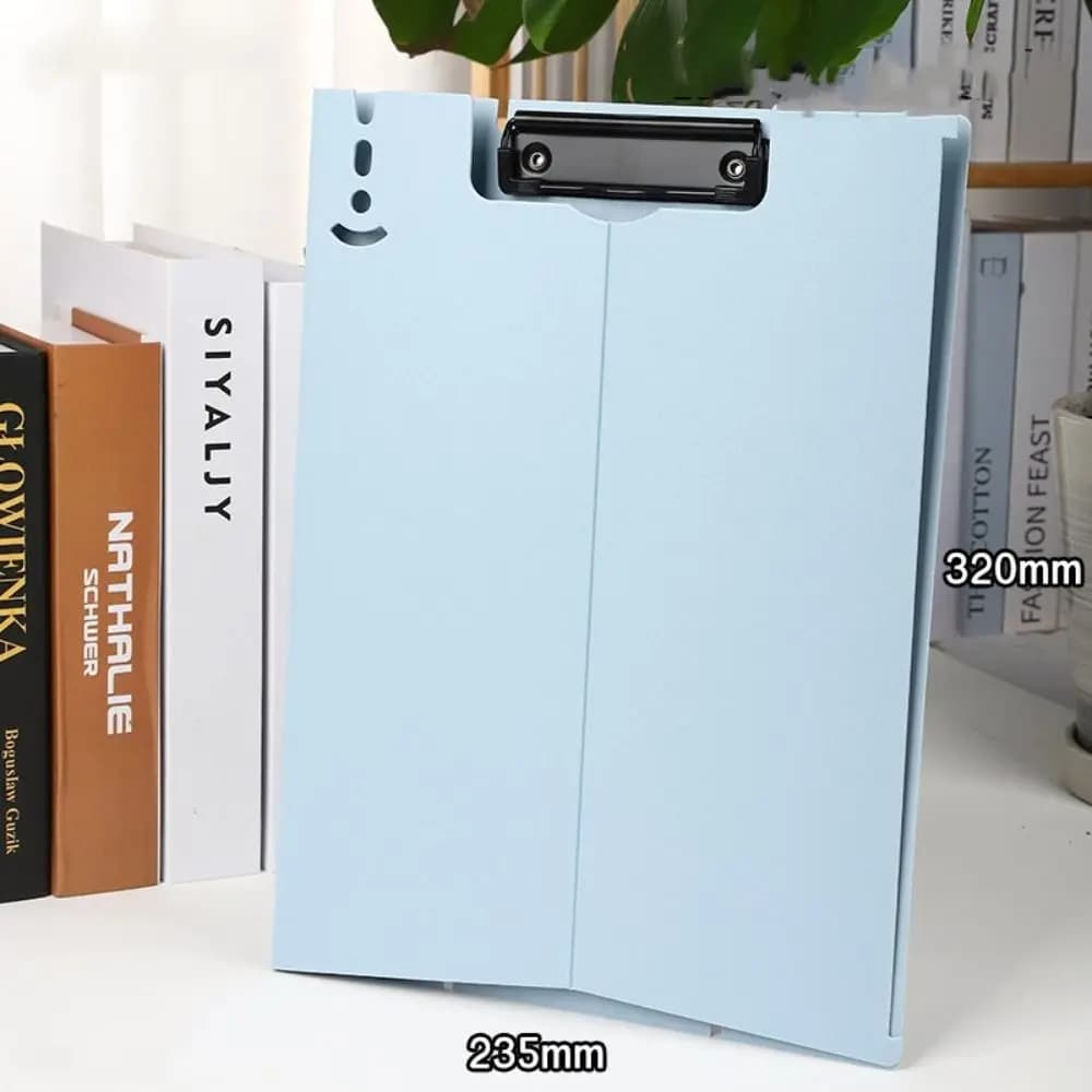 Supporto per Blocco Note, Cartella Portadocumenti Pieghevole Portatile A4, Cartella con Clip, Espositore per Documenti, Supporto per Carta, per Scuola