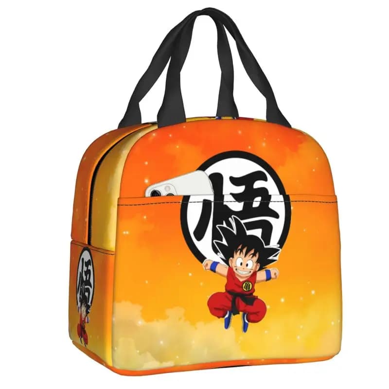 Borsa termica per il pranzo Anime Goku Dragon Ball Z per donna, riutilizzabile, calda, termica, per picnic, contenitore per alimenti, borse tote