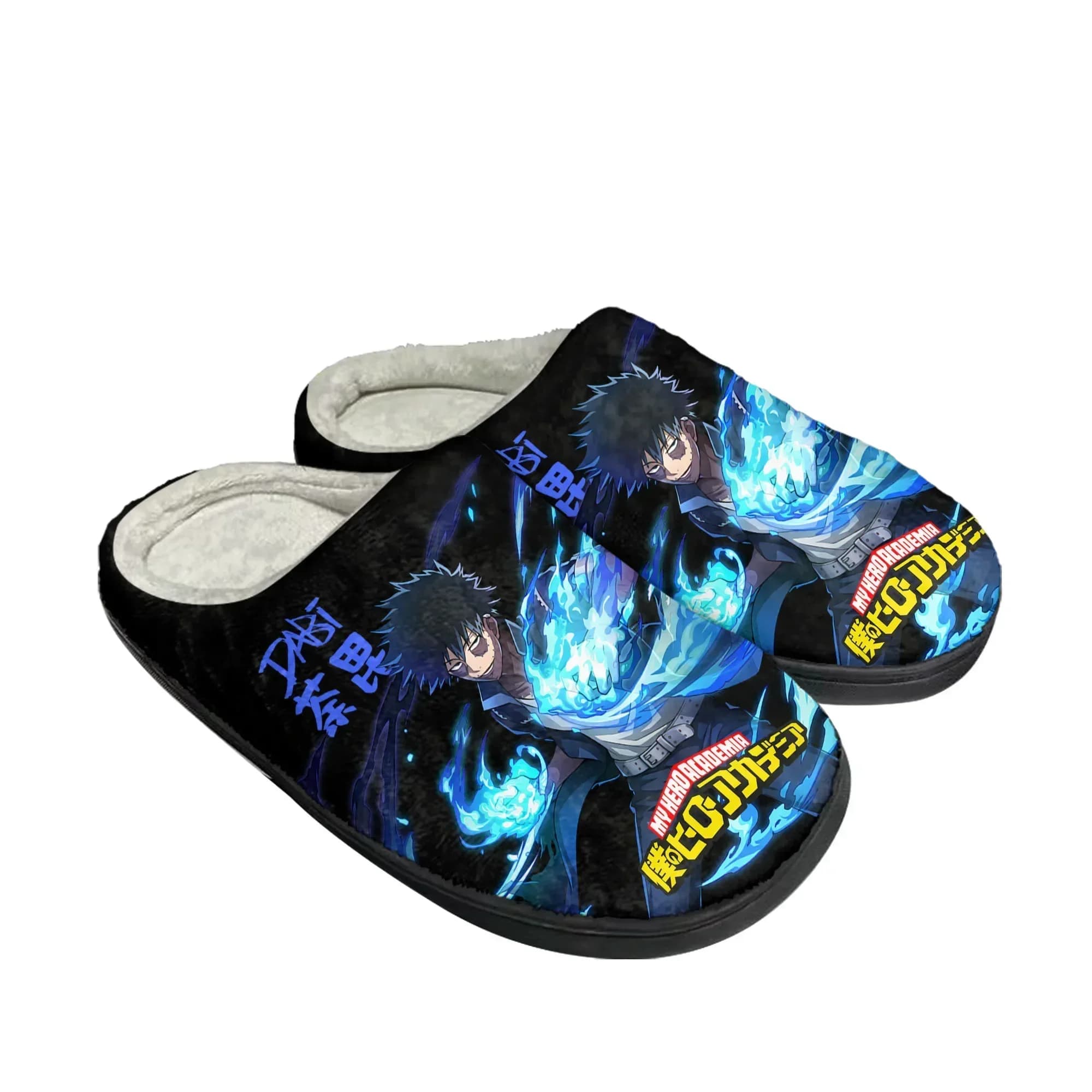 Pantofole Personalizzate in Cotone Dabi My Hero Academia, Sandali Casual da Uomo e Donna, Scarpe Termiche in Peluche con Motivi Manga e Comic