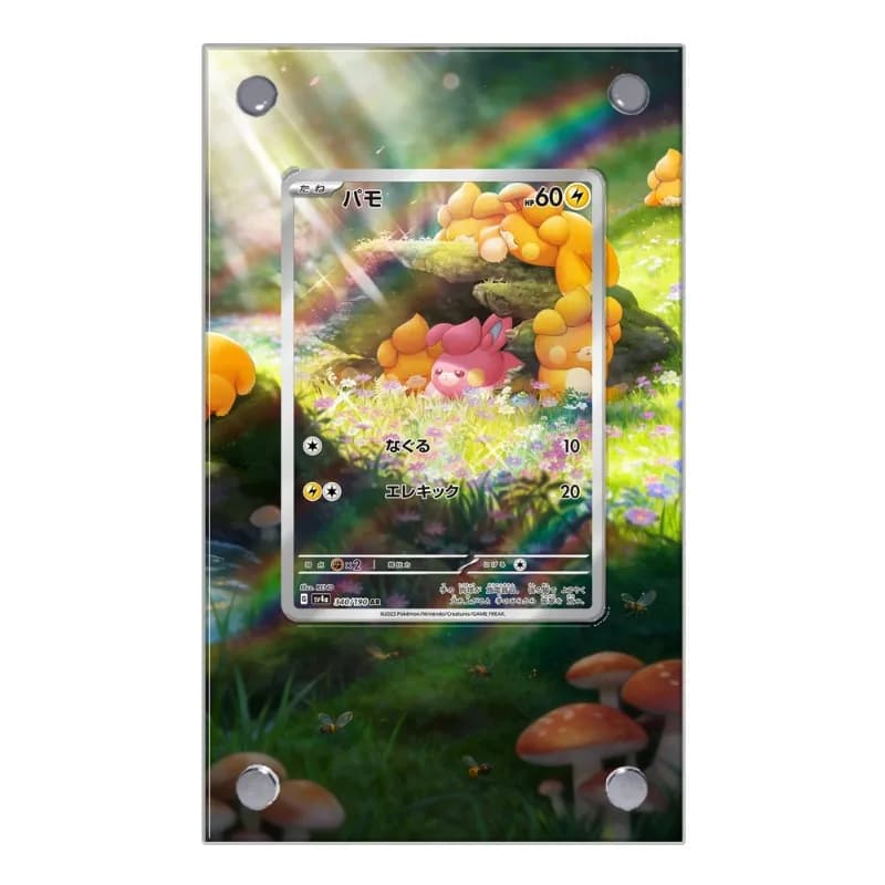 Art Display For Pokemon Cards PTCG Pawmi Anime Game Collection Expand Gifts Keychain Self Made Acrylic Protective Case Toys