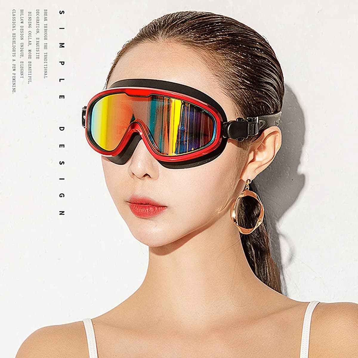 Antifog Waterproof Swimming Goggles Ergonomic Design Thick Silicone Seal Snap Joint Easy Wear Diving Glasses Pool Open Water
