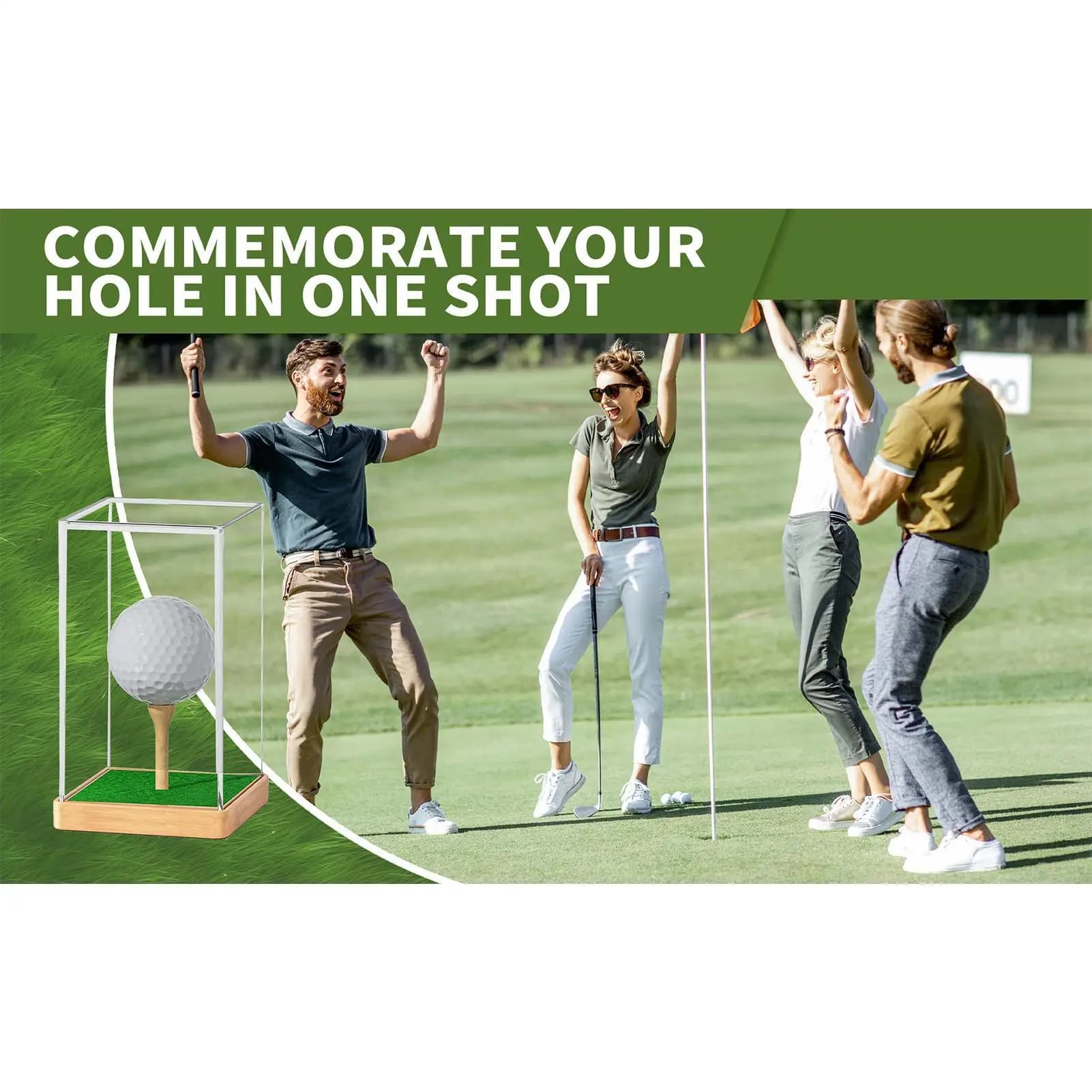 Golf Ball Case Acrylic Protection Showcase Golf Ball Stand Display For Lover Family Home clear golf ball case