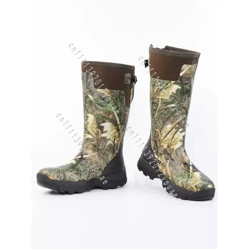Men's Camouflage Boots, Long Tube Warm Winter Outdoor Non-slip Hiking Training Boots