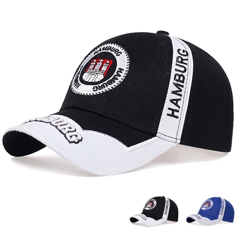 Unisex Hamburg Letter Embroidery Baseball Caps Spring Autumn Outdoor Adjustable Casual Hats Sunscreen Hat Sports Cap