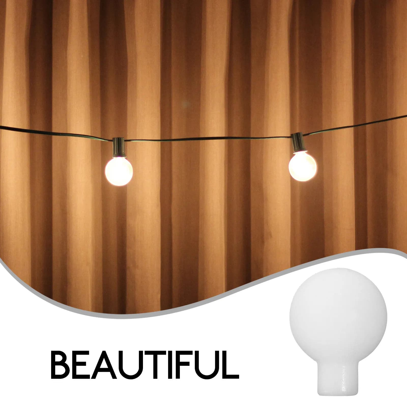 100 Pezzi Coprilampada Mini Globo da 1,9 cm Satinato per Luci Fatate a LED, Ricambio per Decorazioni Luminose