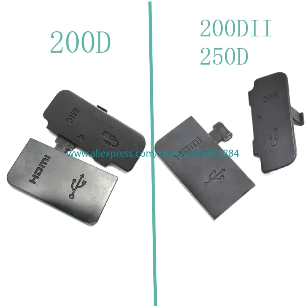 New HDMI-compatible MIC USB Rubber Cover Unit For Canon EOS 200D 200DII 250D Camera Repair Part