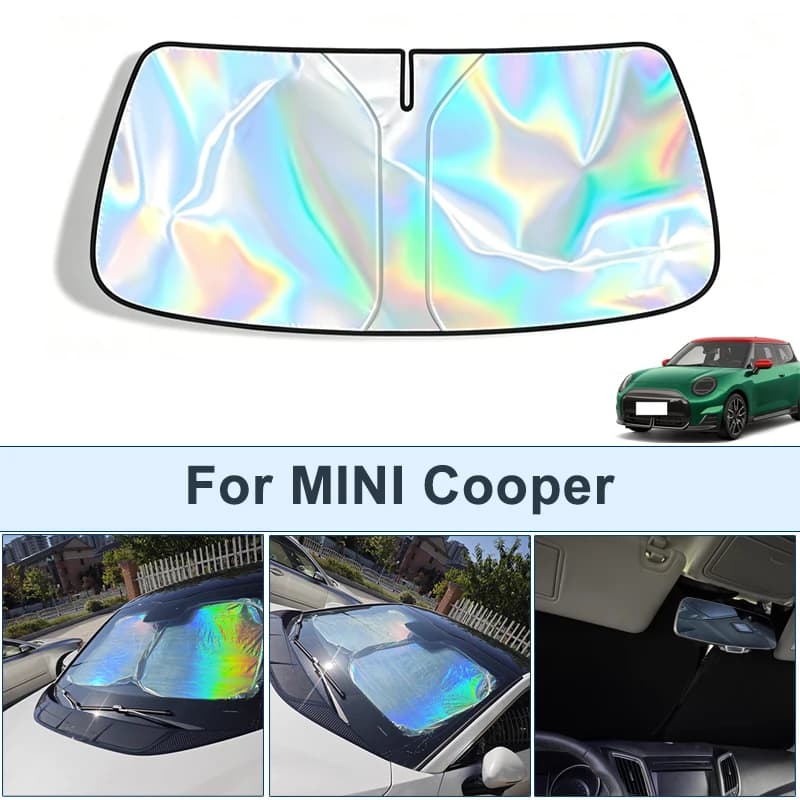 Parasole pieghevole per parabrezza anteriore per MINI Cooper, copertura protettiva riflettente ai raggi UV, accessori per interni auto