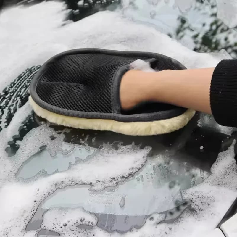 Car Styling Wool Soft Car Washing Gloves Cleaning Brush Motorcycle Washer Care Products Plush Car Wash Gloves Nwe