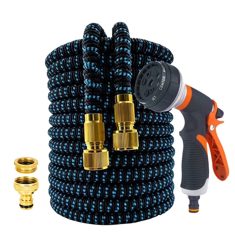 Tubo da Giardino Espandibile ad Alta Pressione 25FT-100FT con Dispositivo Spruzzatore per Irrigazione e Pulizia