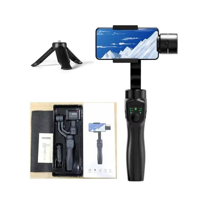 Stabilizzatore Universale a 3 Assi con Giroscopio ad Alta Precisione, Treppiede per Tracciamento del Viso, Asta Selfie Intelligente