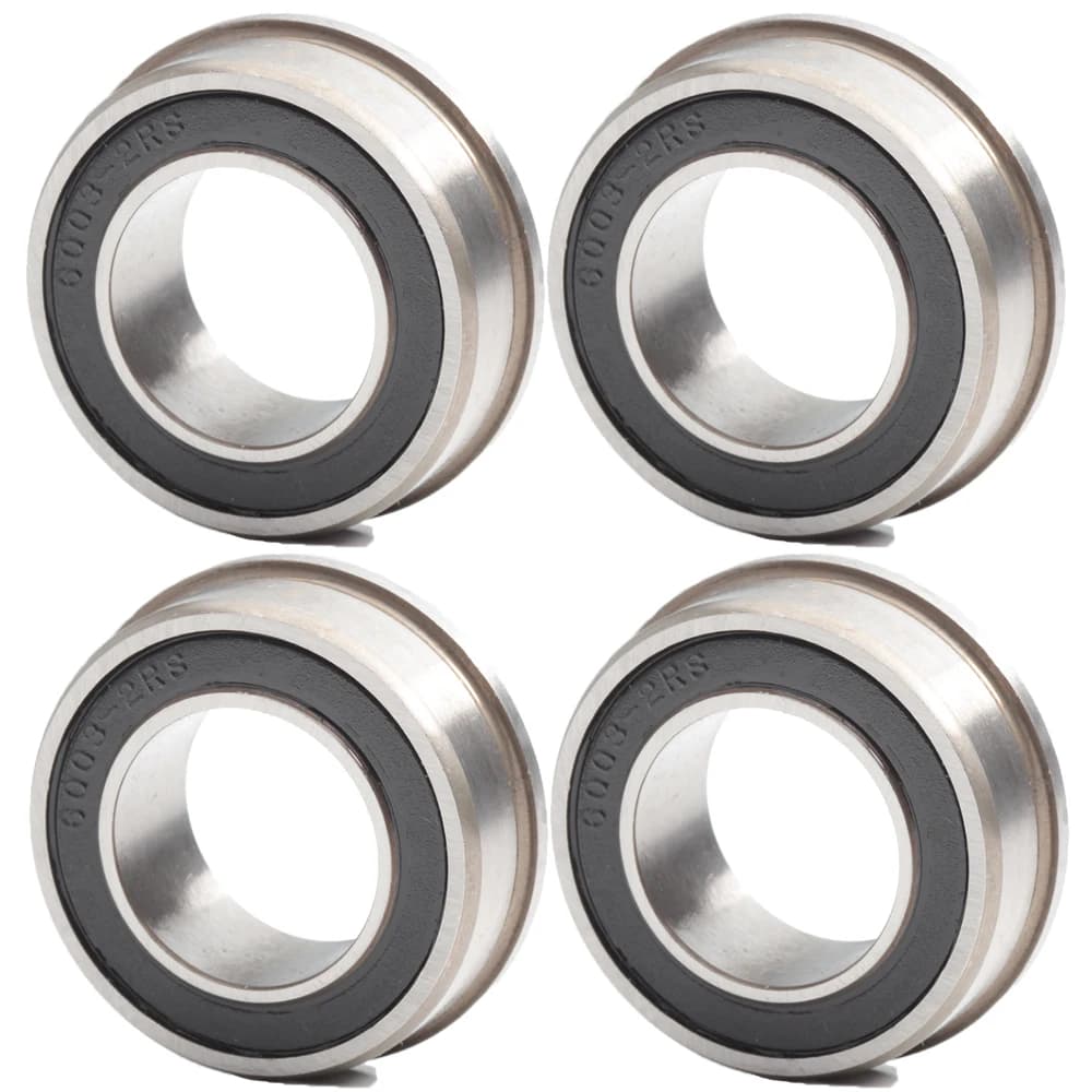 Cuscinetto della carriola F6003 ABEC-3 20*35*11mm (4 PCS) spingere il carrello del giardino del camion 20 cuscinetti a sfera della flangia della ruota del carrello del giardino