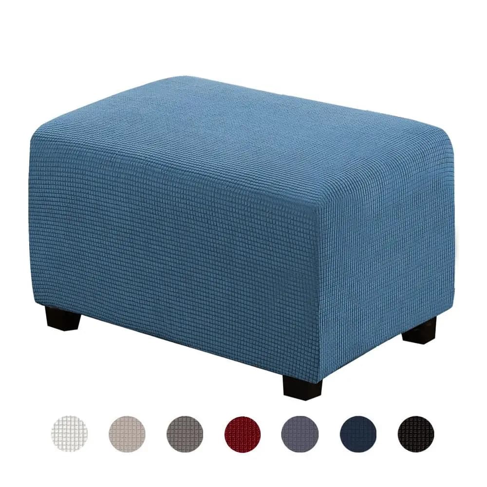 Elastic Ultra-Thick Velvet Sofa Footrest Cover Dustproof Protector Modern Minimalist Design Easy to Clean Shoe Changing Stool
