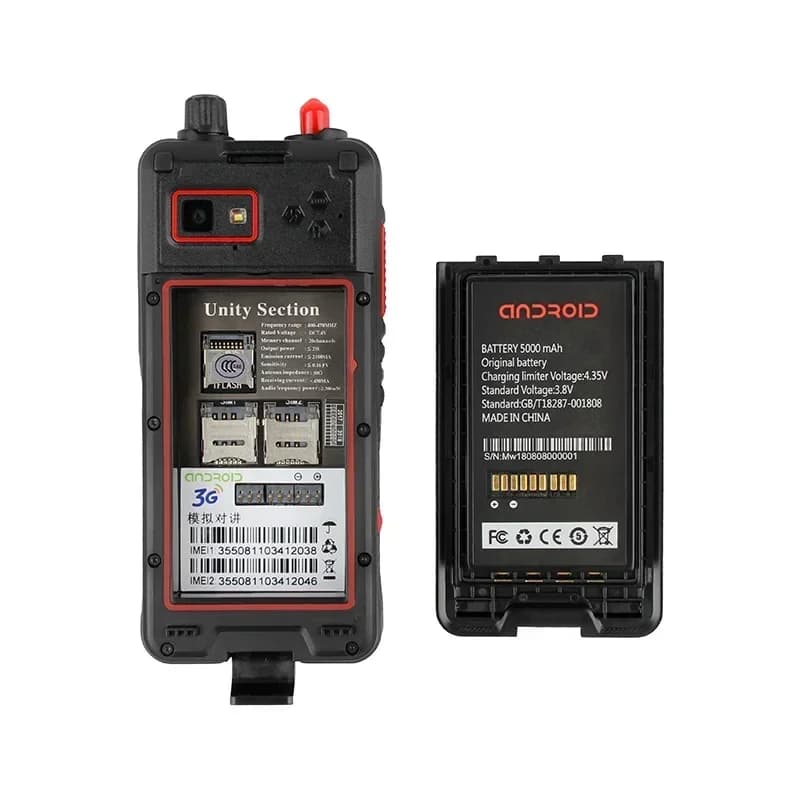 2026// W5 Telefono PTT a lungo raggio con batteria estesa da 5000mAh, Walkie Talkie UHF 2W, cellulare portatile