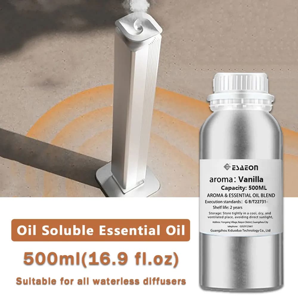 ESAEON 500ml (16.9 fl.oz) Olio Essenziale Vaniglia/Pino/Hilton - Olio Profumato per Diffusore, per Macchina Aromatizzante