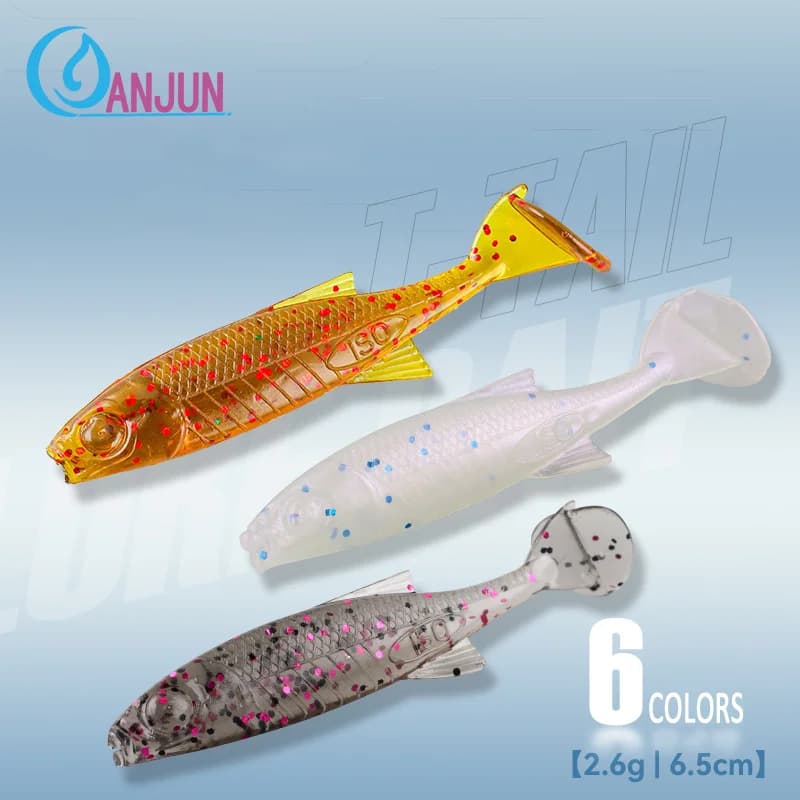 10 pz/pacco Silicone Soft Bait 2.6g 65mm esche artificiali Wobblers esche morbide Worm Bait Jigs attrezzatura da pesca