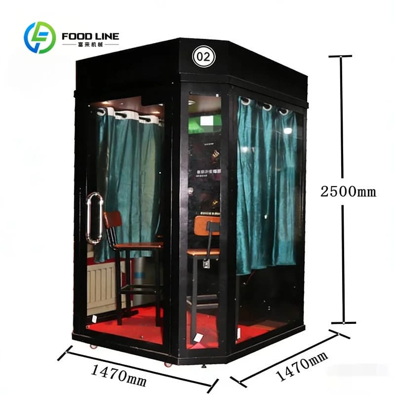 Customized Mini Karaoke Machine Coin Operated Mobile Singing Practice Room Soundproof Booth Metal Construction 1 Year