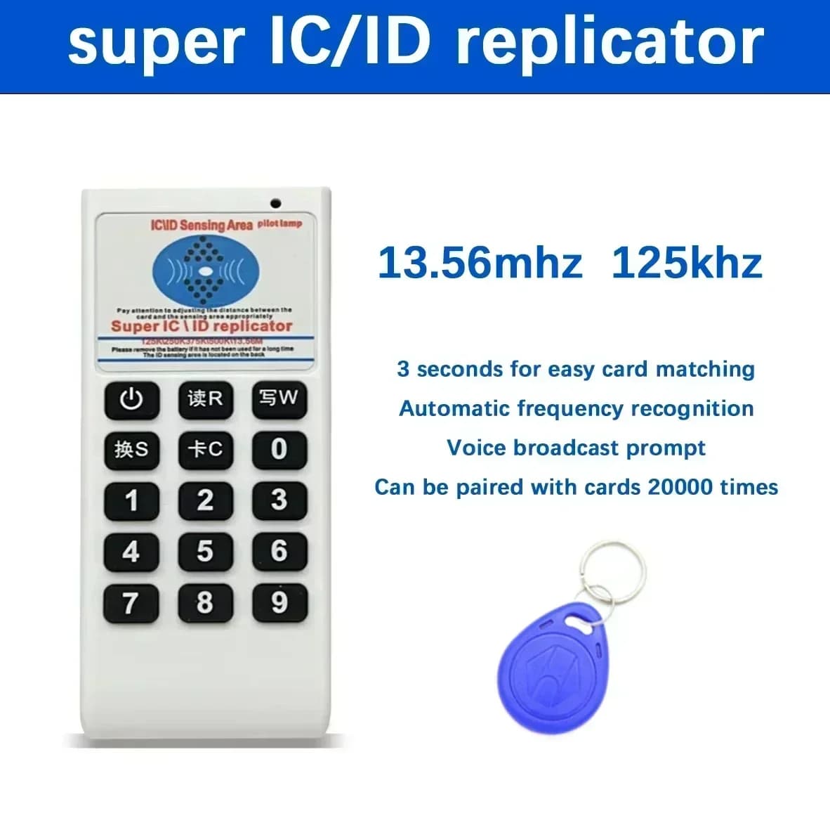 Duplicatore RFID portatile Lettore NFC Controllo accessi 125Khz T5577 Scrittore 13,56Mhz UID Smart Chip Card Chiave Cloner Programmatore Copiatrice