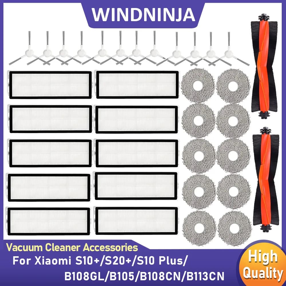 Per Xiaomi Spazzola Laterale Principale Filtri Panni Mop Compatibile Per Xiaomi S10+/S10 Plus/S20+/B108GL/B105/B108CN/B113CN Robot Aspirapolvere